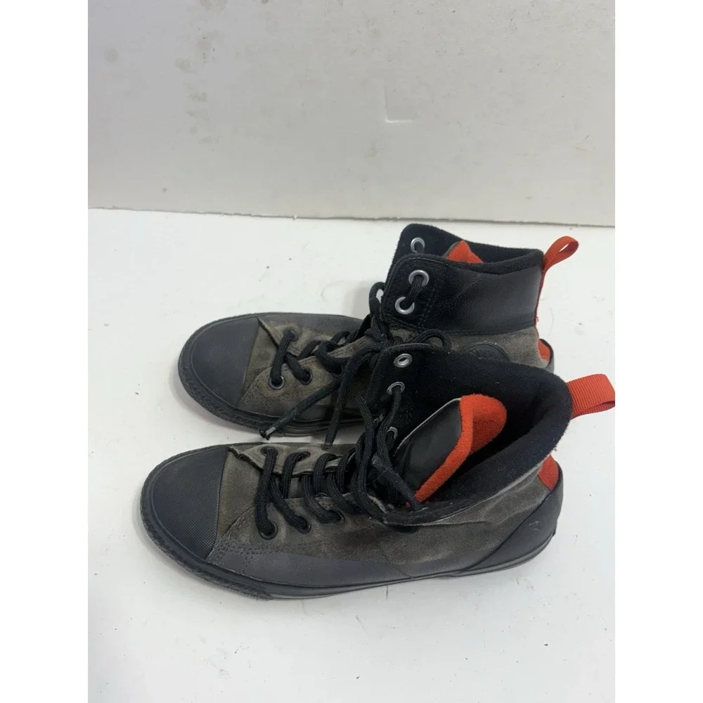 Converse All Star‎ Chuck Taylor Black Suede Ankle Boot Sneaker Junior Size 5